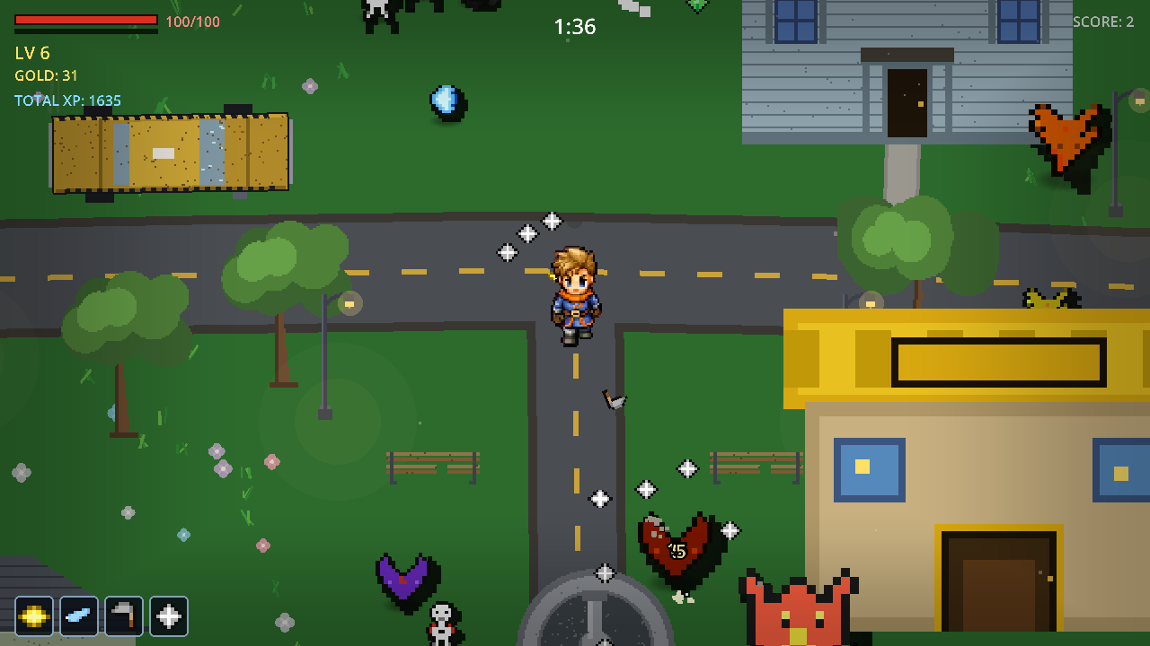 The hometown: green lawns, a paved road, suburban houses and the corner store